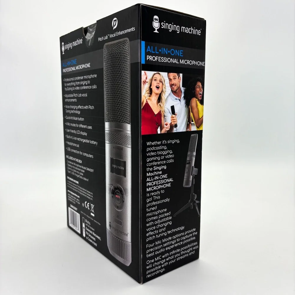 The Singing Machine SMM2097 Professional Condenser Microphone New Sealed